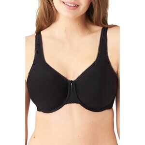 🆕WACOAL Basic Beauty Full Non-padded Seamless Underwire Bra 44DD Black #855192